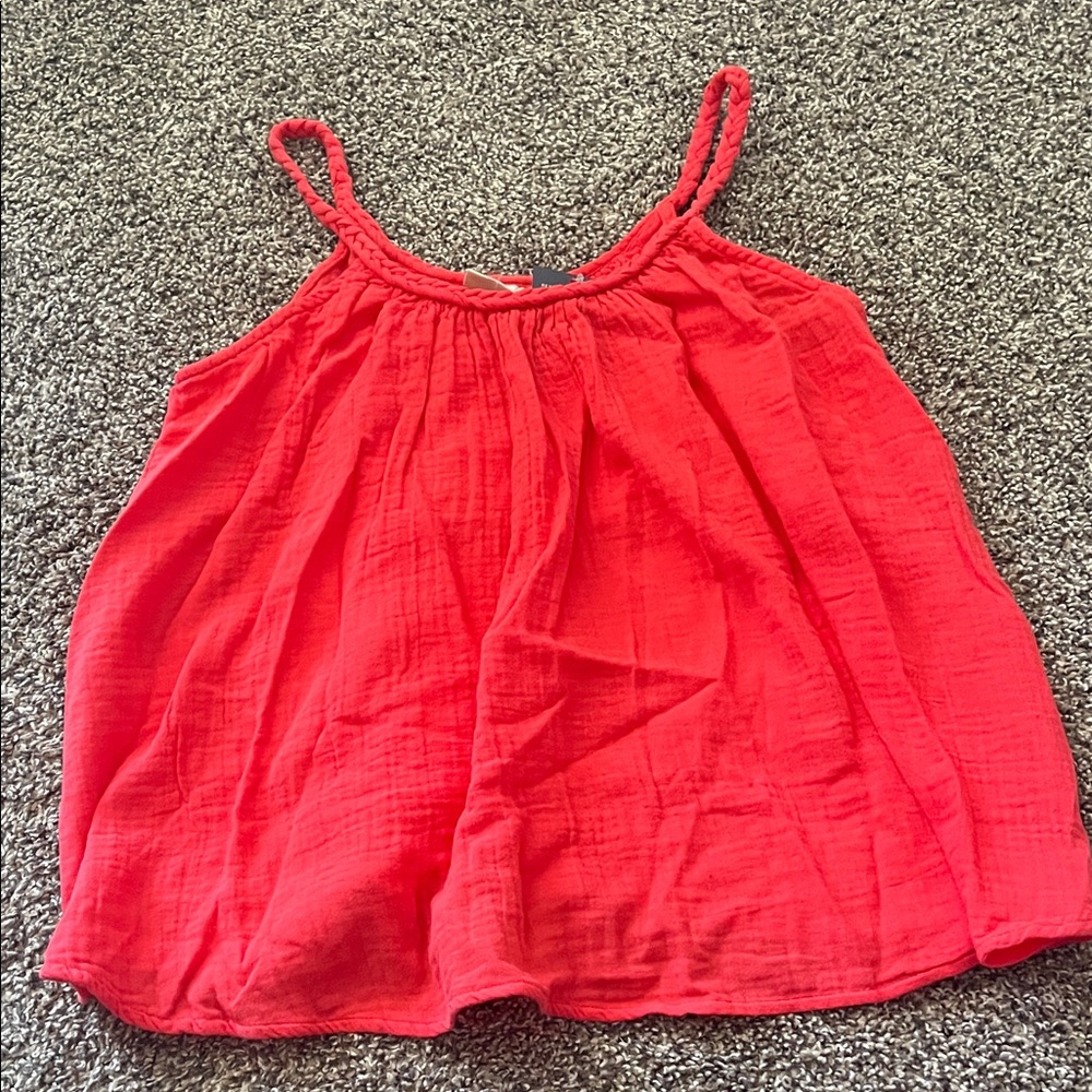 BRAND NEW Women's Pink Sleeveless Braided Strap Tank Top